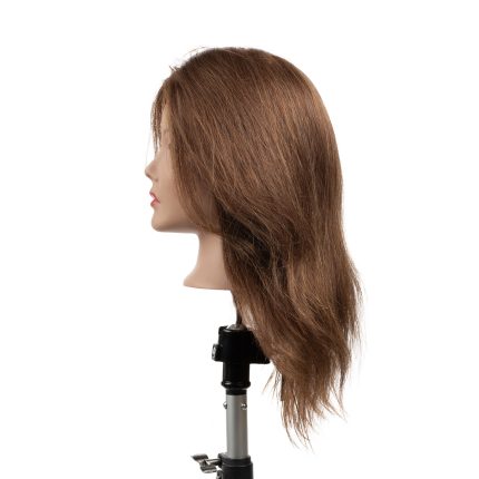 i135 testa studio capelli veri castani 40cm 02